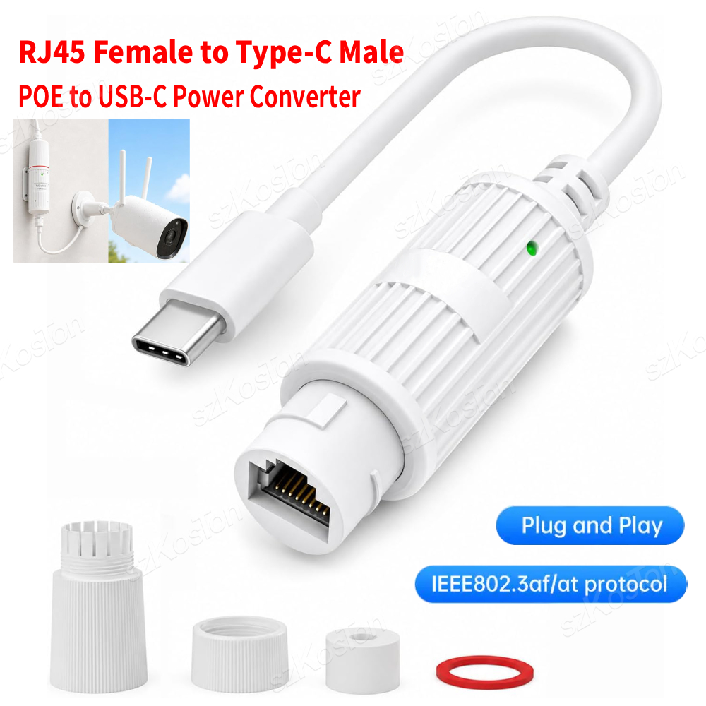 Outdoor Power Adapter Usb C - Conversor de Energia POE para USB-C,