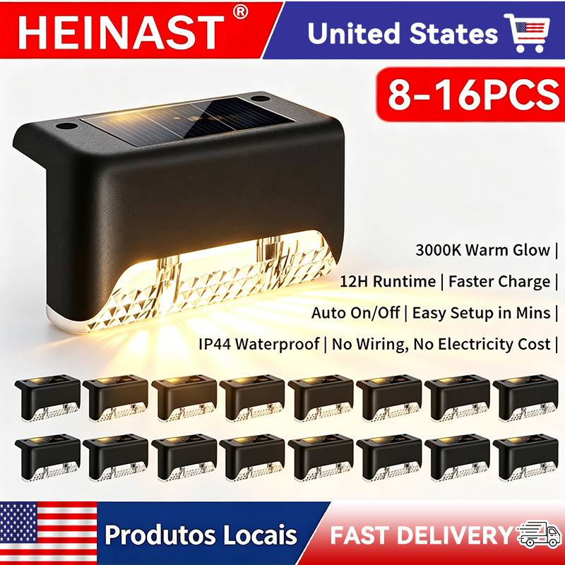 Outdoor Power Lead Cover - Pacote com 8/16 Luzes Solares para