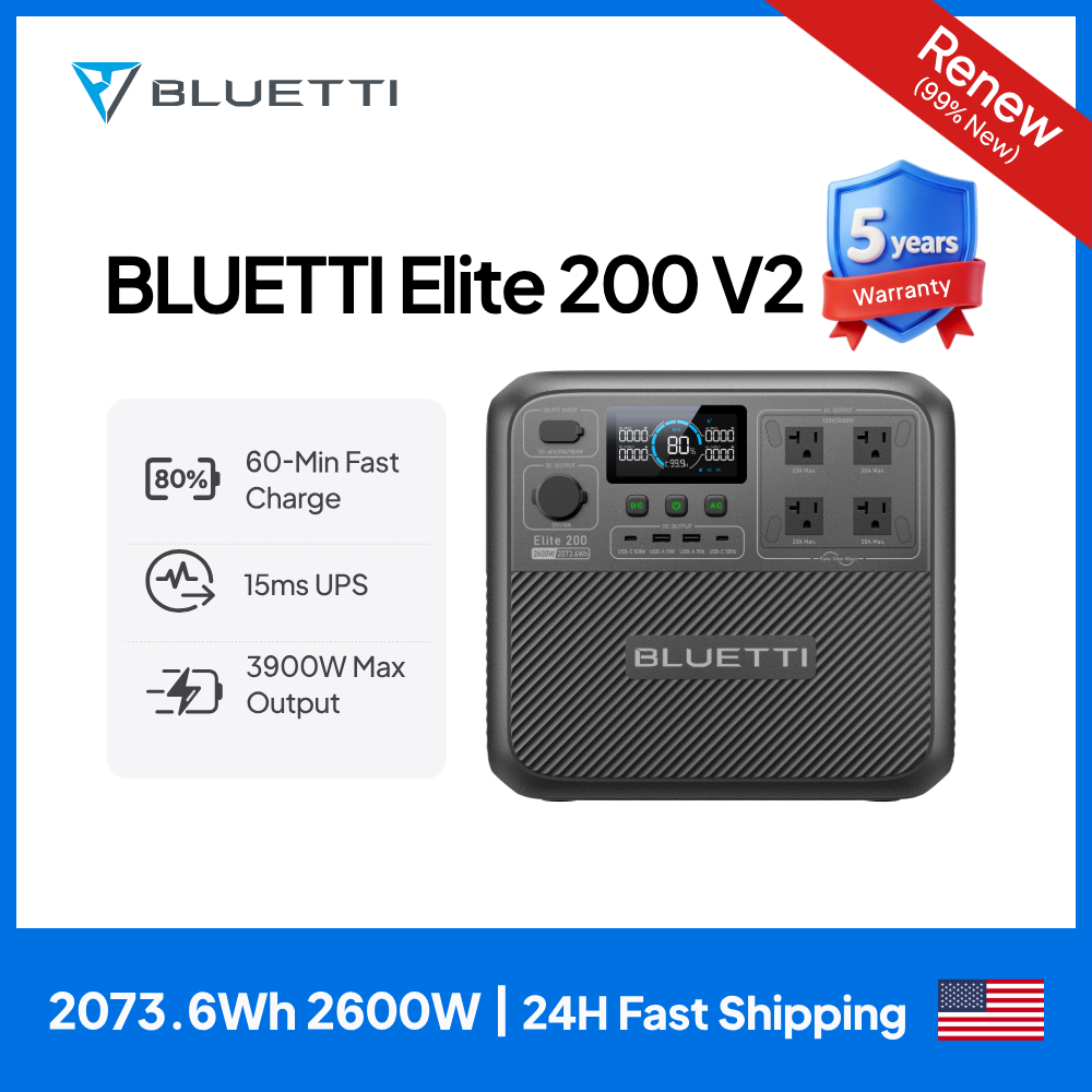 Portable Generator Inverter - 【Renovado】Estação de Energia Portátil BLUETTI Elite