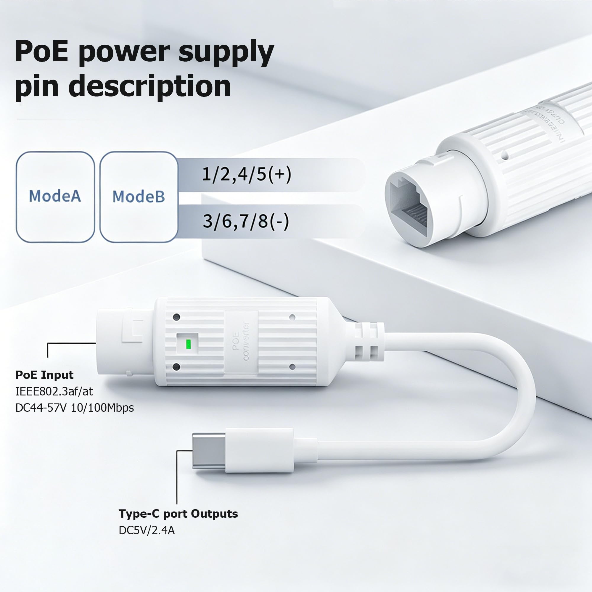 Conversor de Energia POE para  - Outdoor Power Adapter Usb C avaliação e preço