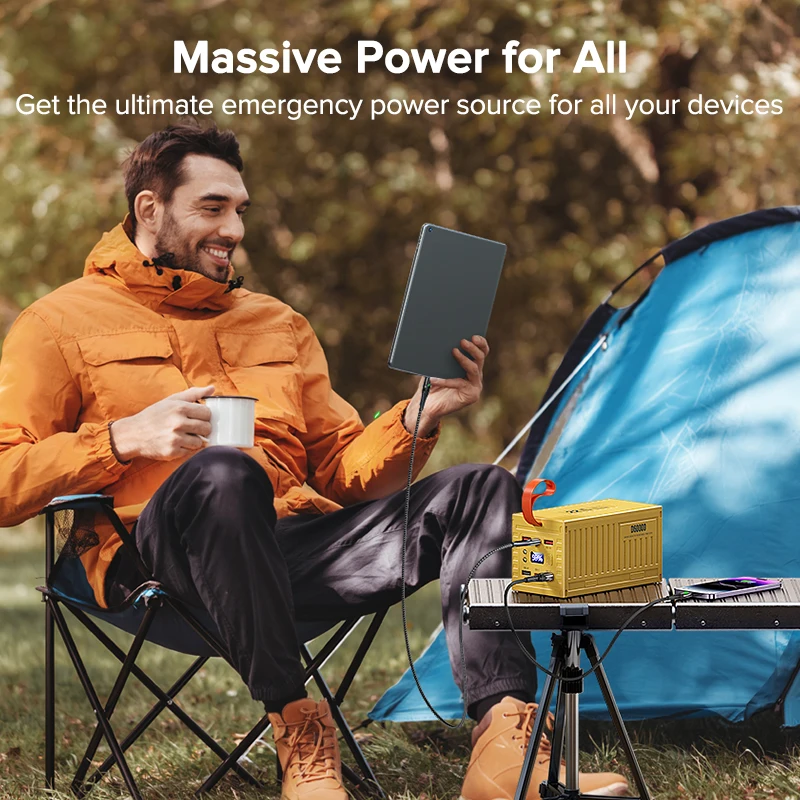Qoovi 60000mah power bank 22.5 - Outdoor Power Adapter Usb C avaliação e preço